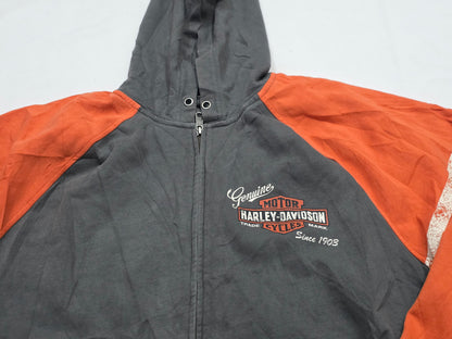Sudadera Harley Davidson 3xl Gris Y Naranja (Usado)