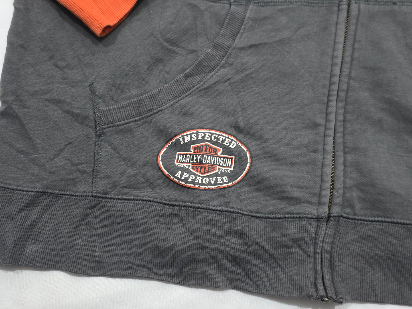 Sudadera Harley Davidson 3xl Gris Y Naranja (Usado)