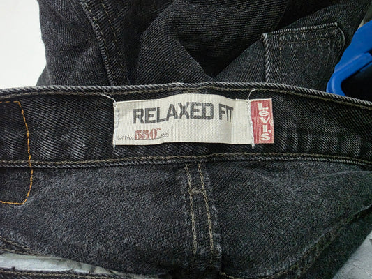 Pantalon Relaxed Fit Levis 550 30x32 Negro Deslavado