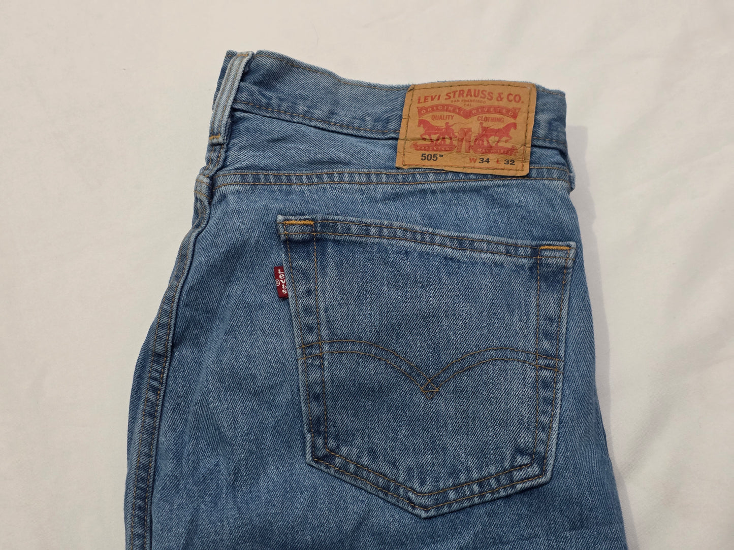 Pantalon Recto Levis 505 34x32 Azul Claro