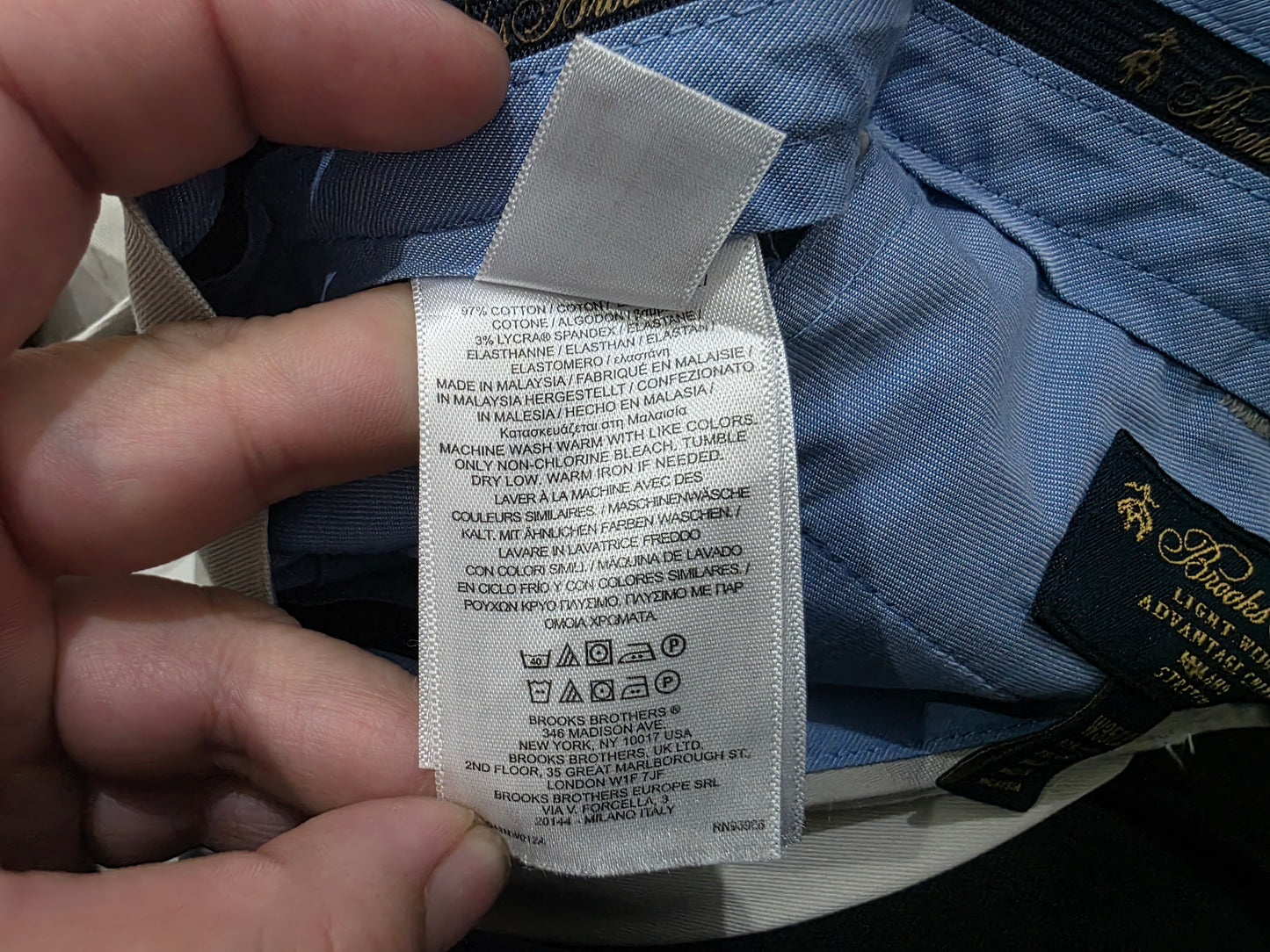 Pantalon Recto Stretch Brooks Brothers 35x32 Beige