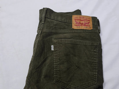 Pantalon Recto Pana Levis 514 36x36 Verde