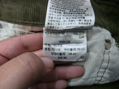 Pantalon Recto Pana Levis 514 36x36 Verde
