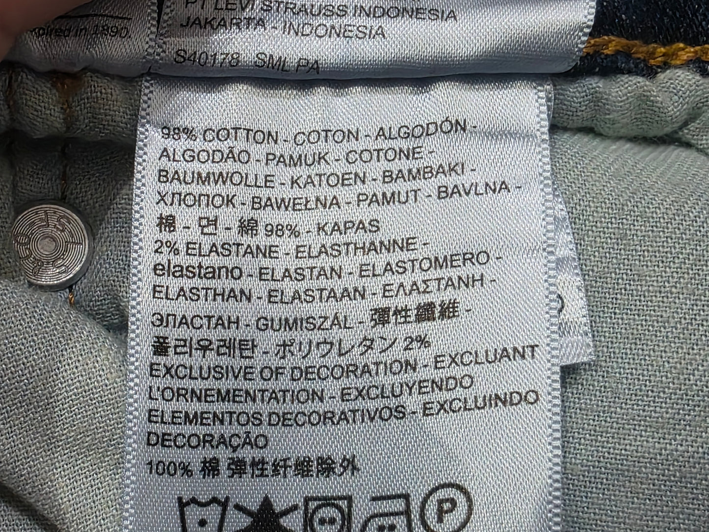 Pantalon Recto Levis 505 36x30 Azul Marino
