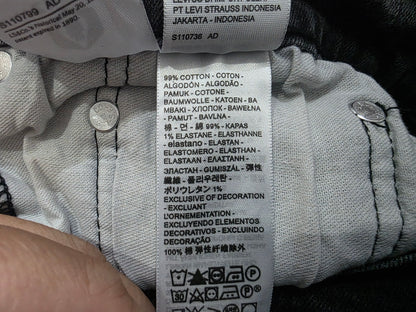 Pantalon Slimfit Levis 511 36x29 Negro Deslavado