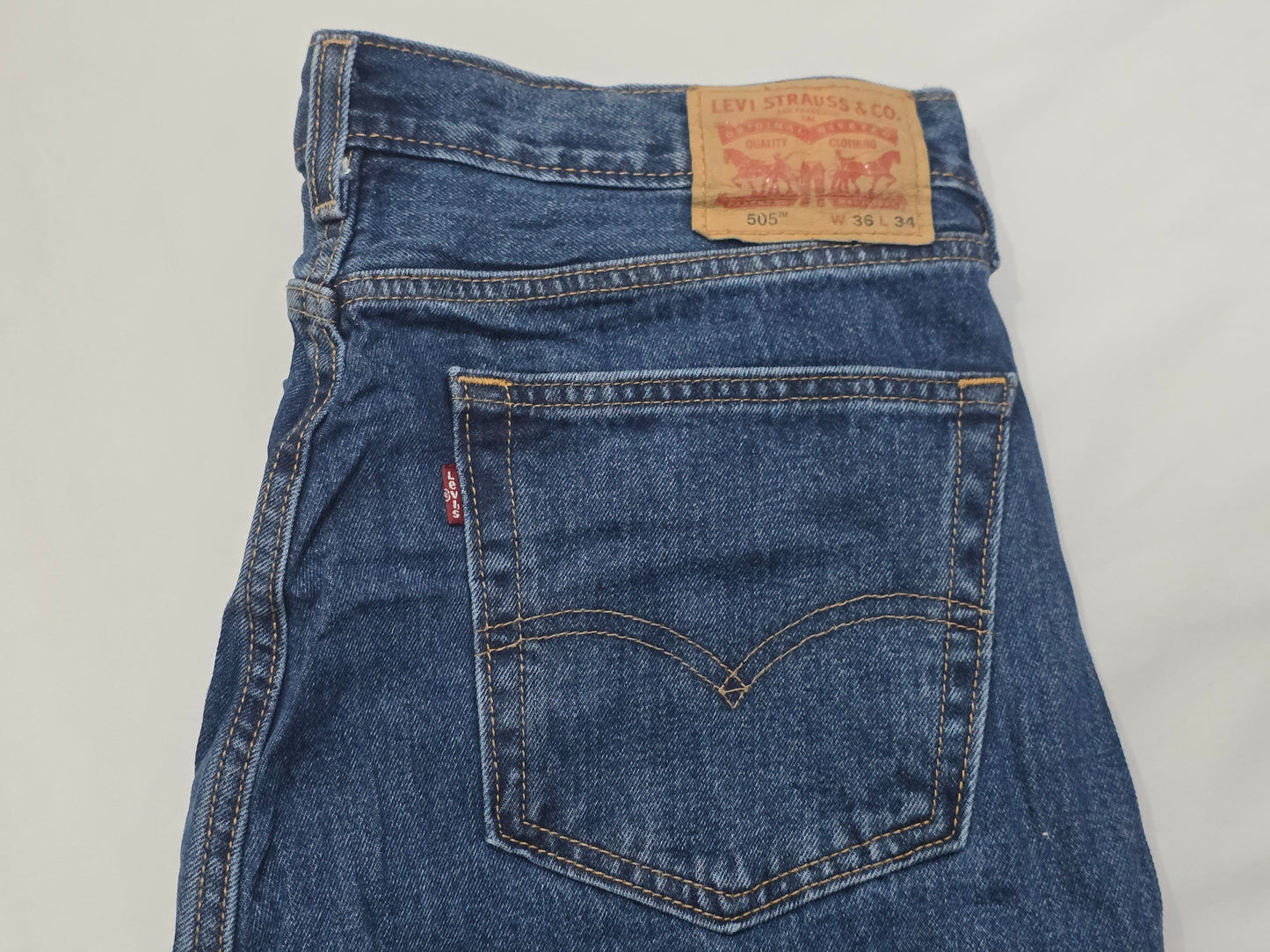Pantalon Recto Levis 505 36x34 Azul Marino