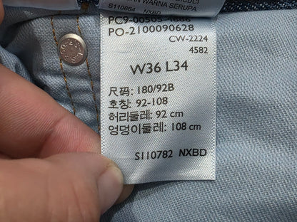 Pantalon Recto Levis 505 36x34 Azul Marino