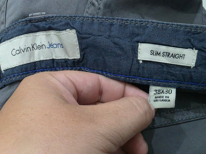 Pantalon Slim Recto Calvin Klein 38x30 Gris