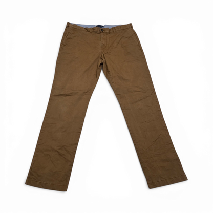 Pantalon Custom Fit Tommy Hilfiger 38x34 Cafe Deslavado