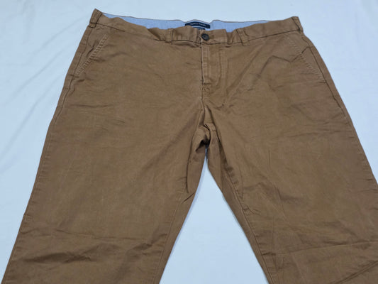 Pantalon Custom Fit Tommy Hilfiger 38x34 Cafe Deslavado