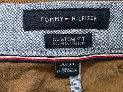 Pantalon Custom Fit Tommy Hilfiger 38x34 Cafe Deslavado