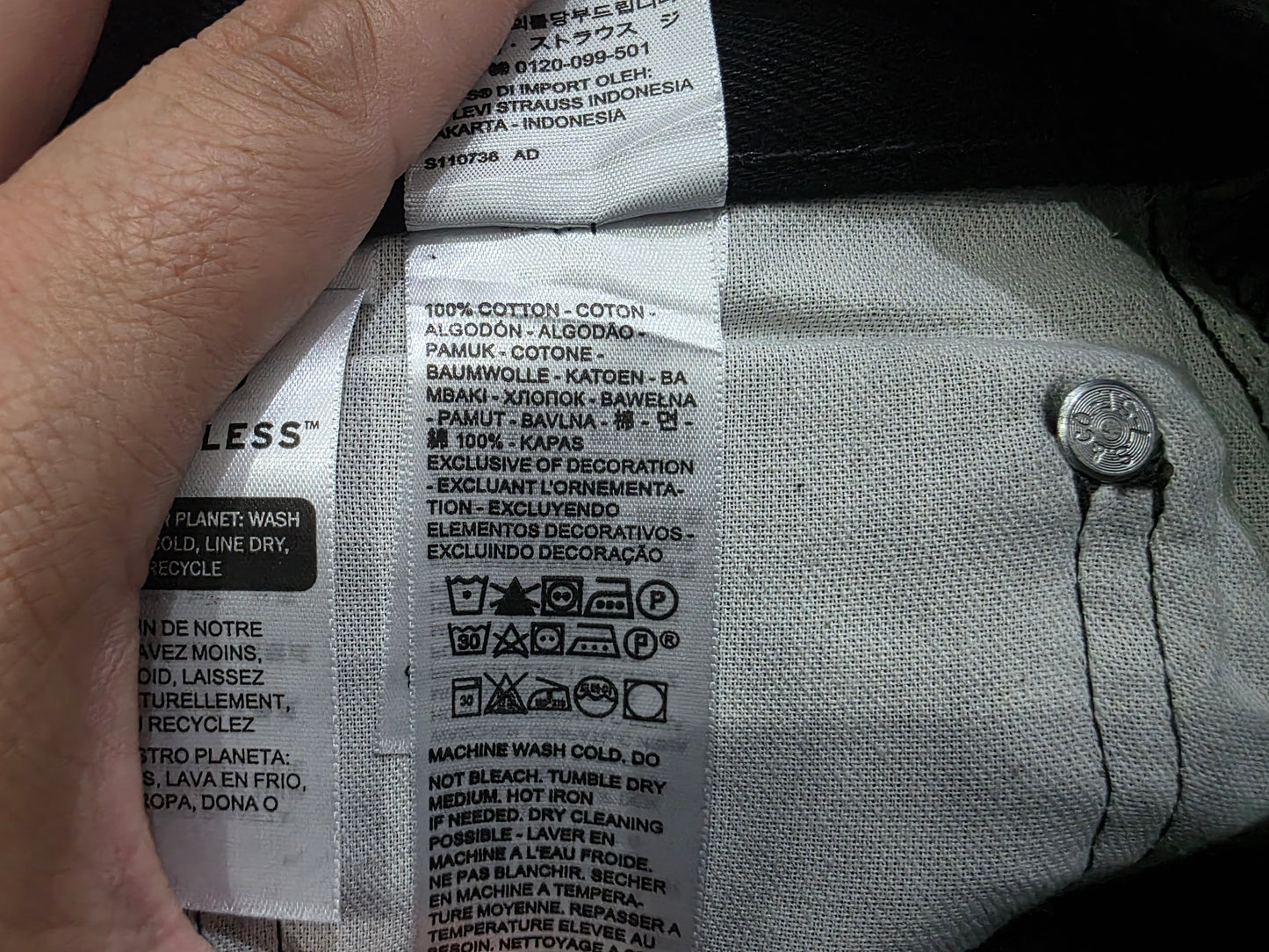 Pantalon Recto Levis 505 38x29 Negro