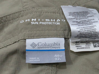 Pantalon Convertible Columbia 40x32 Cafe