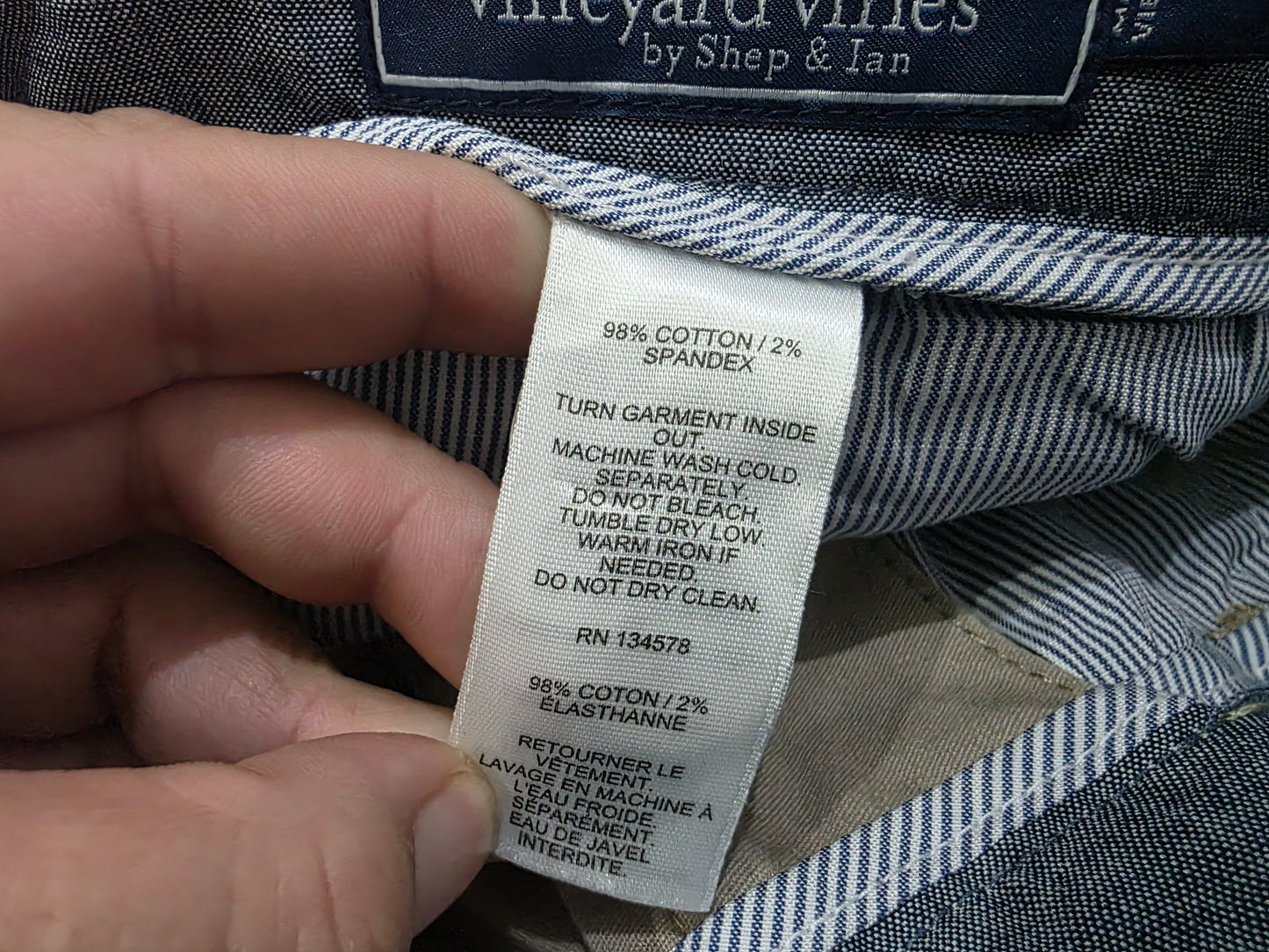 Bermuda Vineyard Vines Talla 30 Cafe