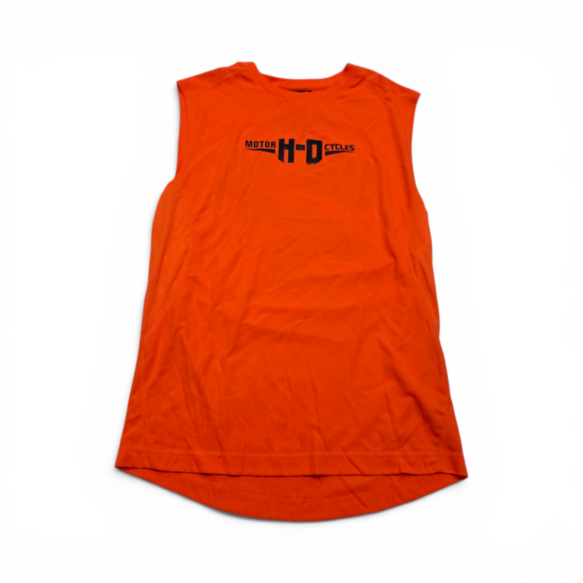 Playera Sin Mangas Harley Davidson Mediana M Naranja