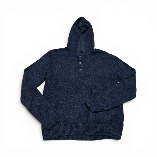 Sueter 3 Botones Con Gorro Michael Kors Mediana M Azul