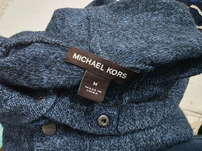 Sueter 3 Botones Con Gorro Michael Kors Mediana M Azul