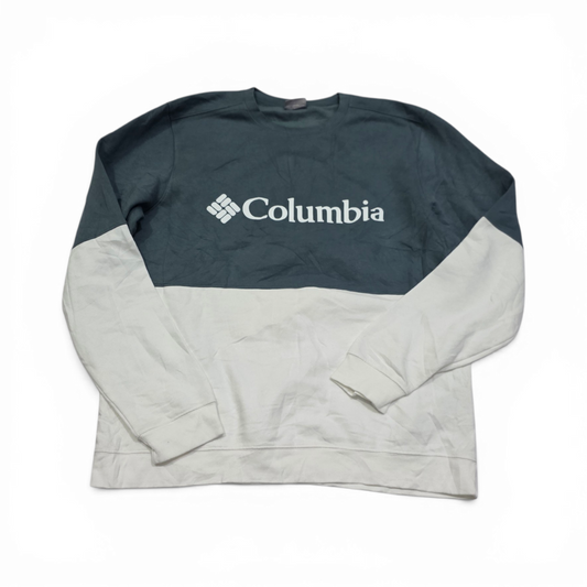 Sudadera Columbia Grande L Blanco Con Verde