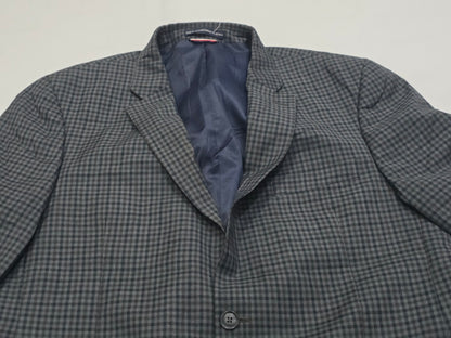 Saco Tommy Hilfiger 44r Cuadro Azul Y Verde