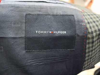 Saco Tommy Hilfiger 44r Cuadro Azul Y Verde