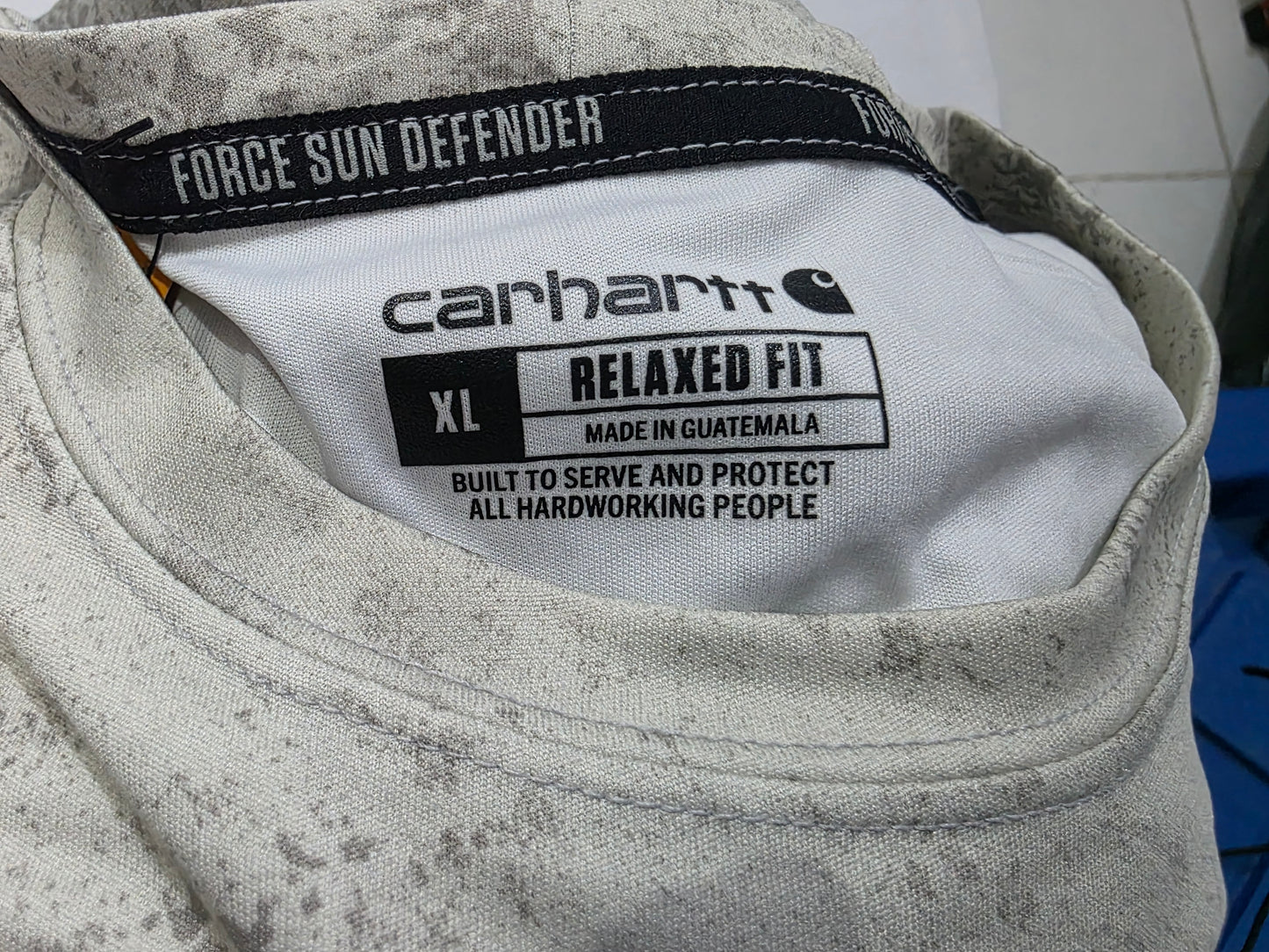 Playera Carhartt Xgrande Xl Gris Manga Larga