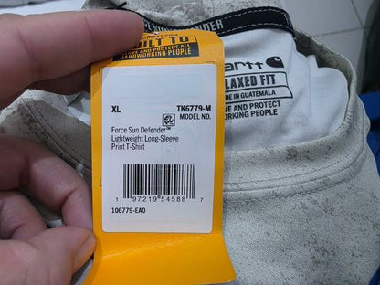 Playera Carhartt Xgrande Xl Gris Manga Larga