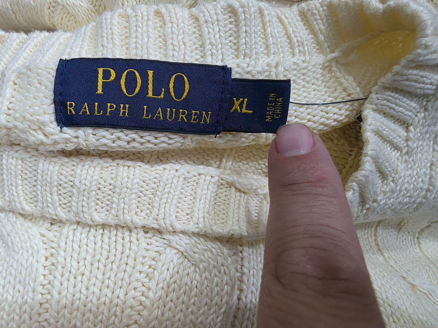 Sueter Tejido Ralph Lauren Xgrande Xl Beige