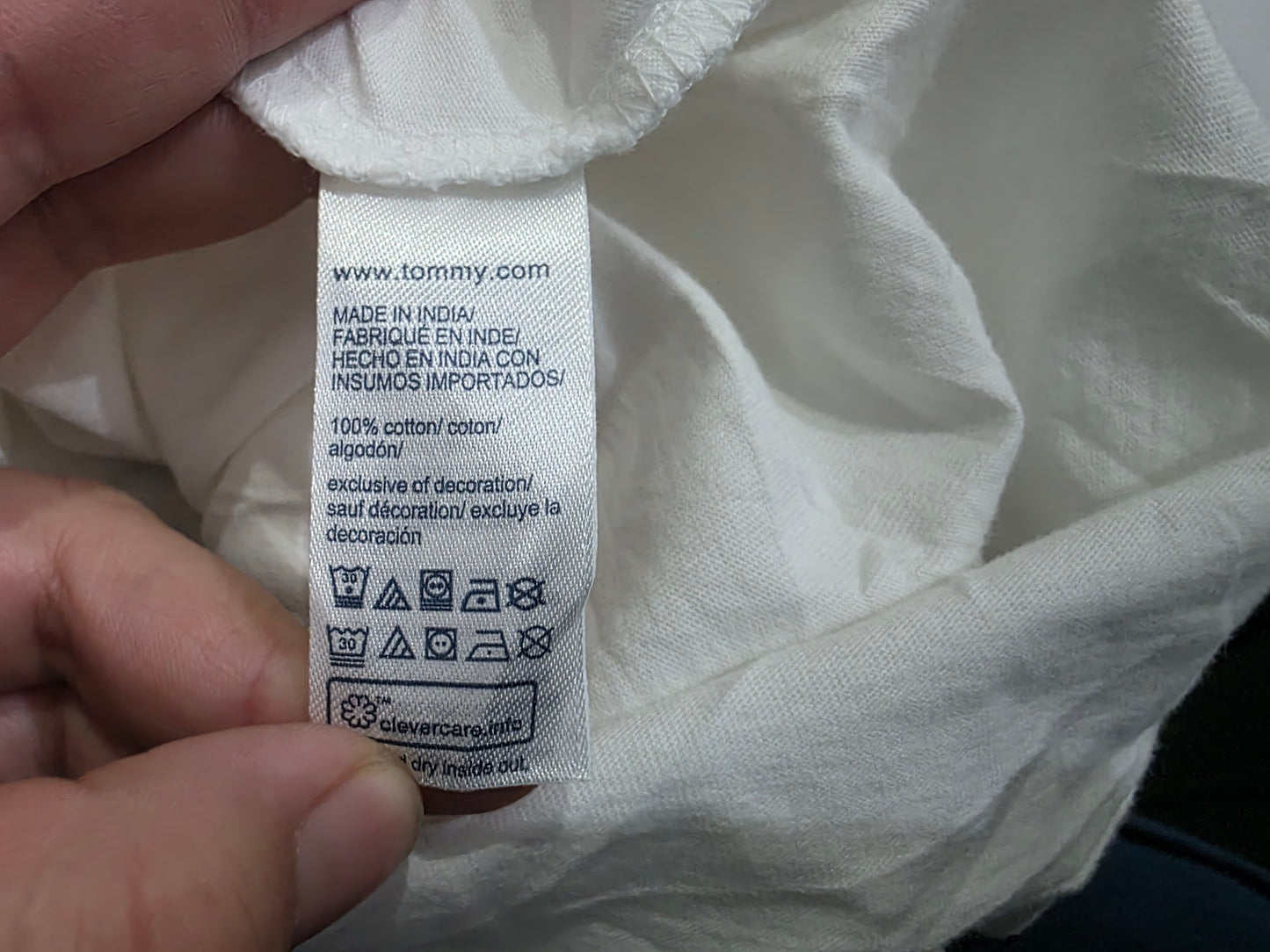 Playera Tommy Hilfiger 2xl Blanca