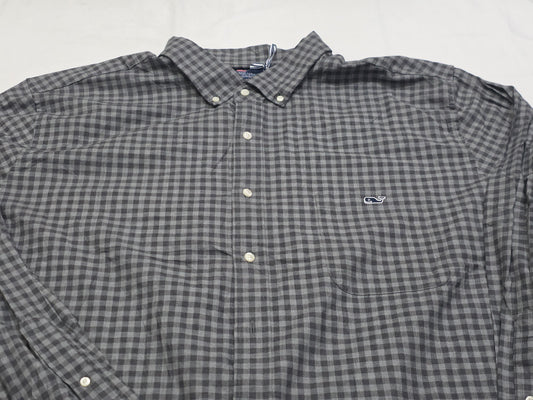 Camisa Vineyard Vines 3xb Cuadro Gris