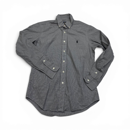 Camisa Ralph Lauren Xchico Xs Cuadro Blanco Y Negro