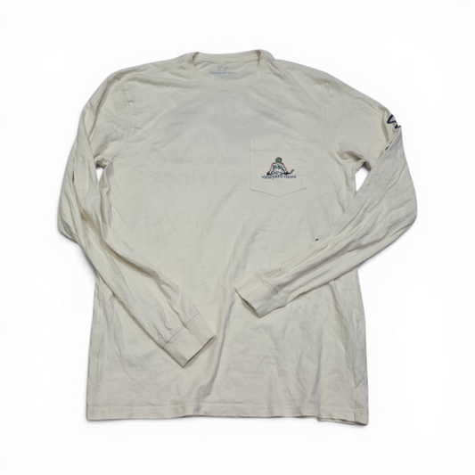 Playera Vineyard Vines Chico S Beige Manga Larga