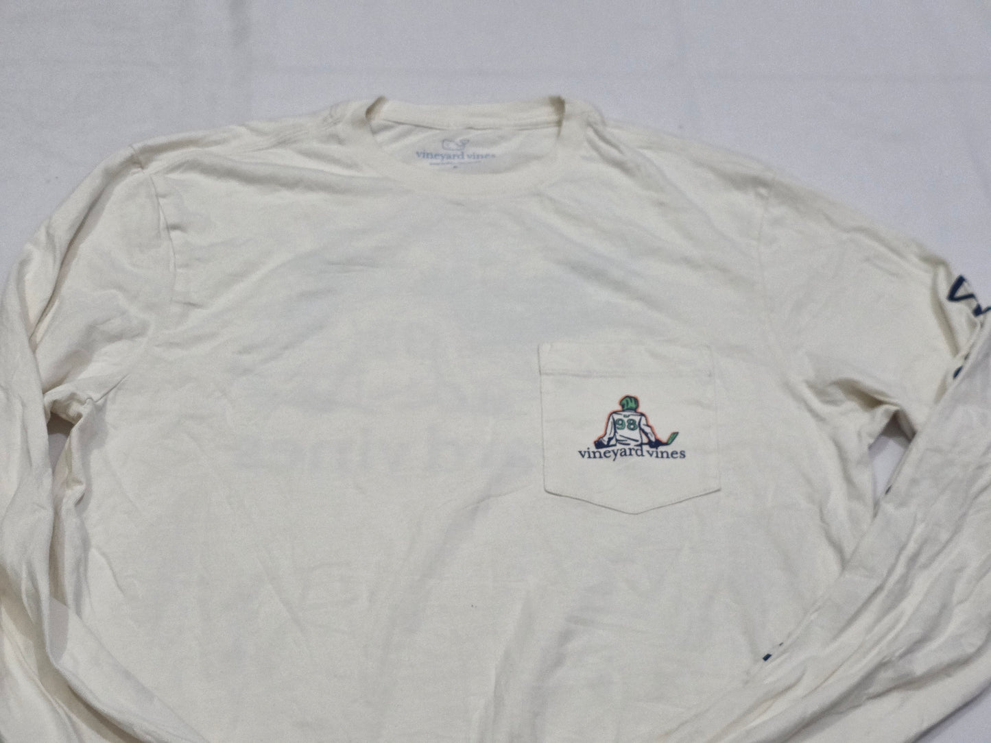 Playera Vineyard Vines Chico S Beige Manga Larga