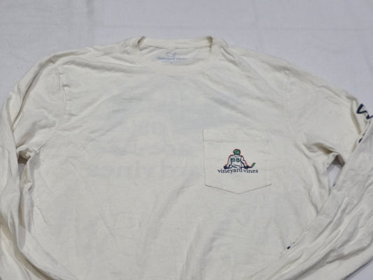 Playera Vineyard Vines Chico S Beige Manga Larga