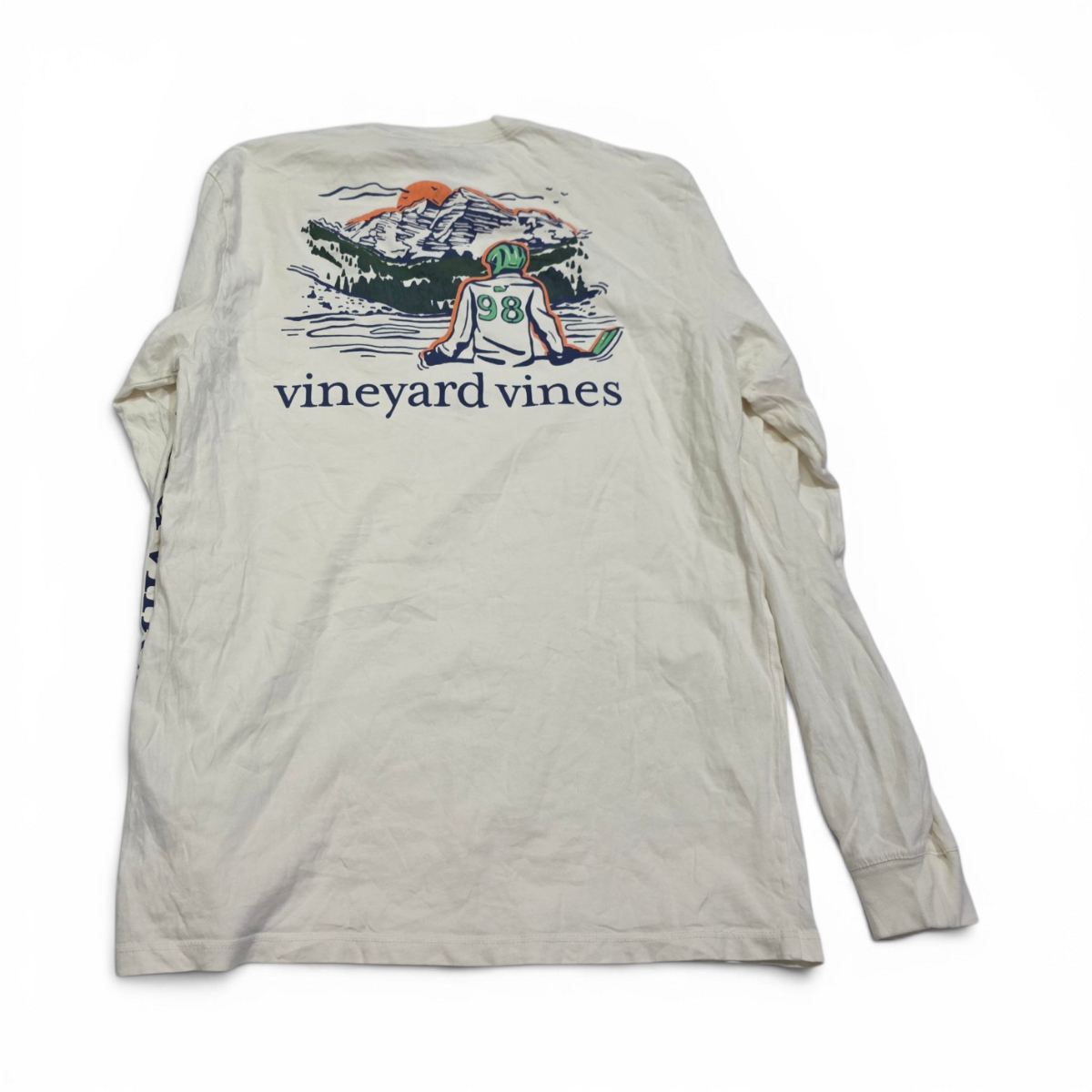 Playera Vineyard Vines Chico S Beige Manga Larga