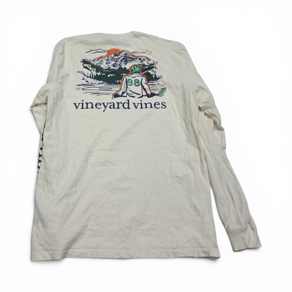 Playera Vineyard Vines Chico S Beige Manga Larga