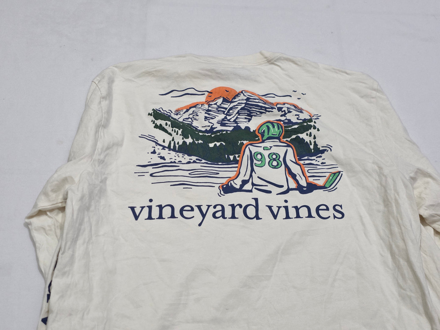 Playera Vineyard Vines Chico S Beige Manga Larga