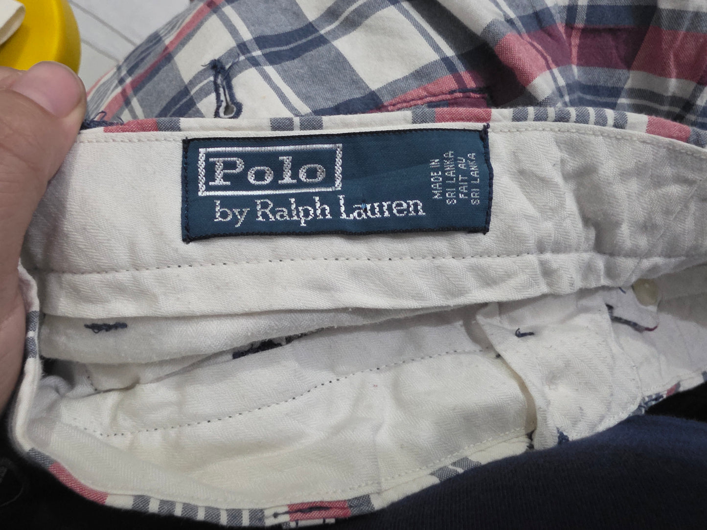 Bermuda Ralph Lauren Talla 30 Cuadro Azul Y Rojo