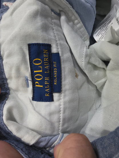 Bermuda Ralph Lauren Talla 30 Azul Claro Pony Azul