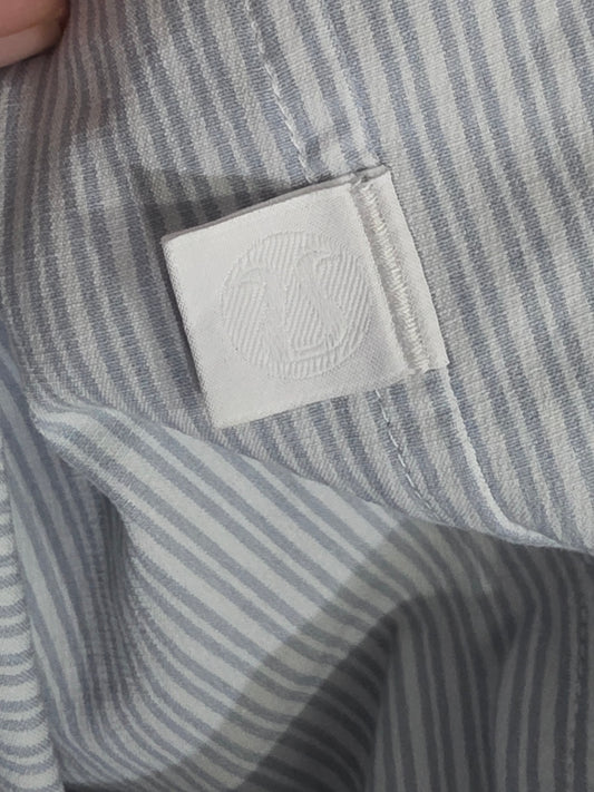 Camisa Lululemon Mediana M Azul Y Blanco Lineas