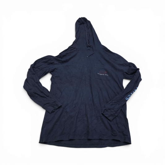 Playera Con Gorro Vineyard Vines Mediana M Azul Manga Larga