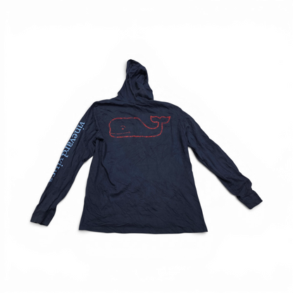 Playera Con Gorro Vineyard Vines Mediana M Azul Manga Larga