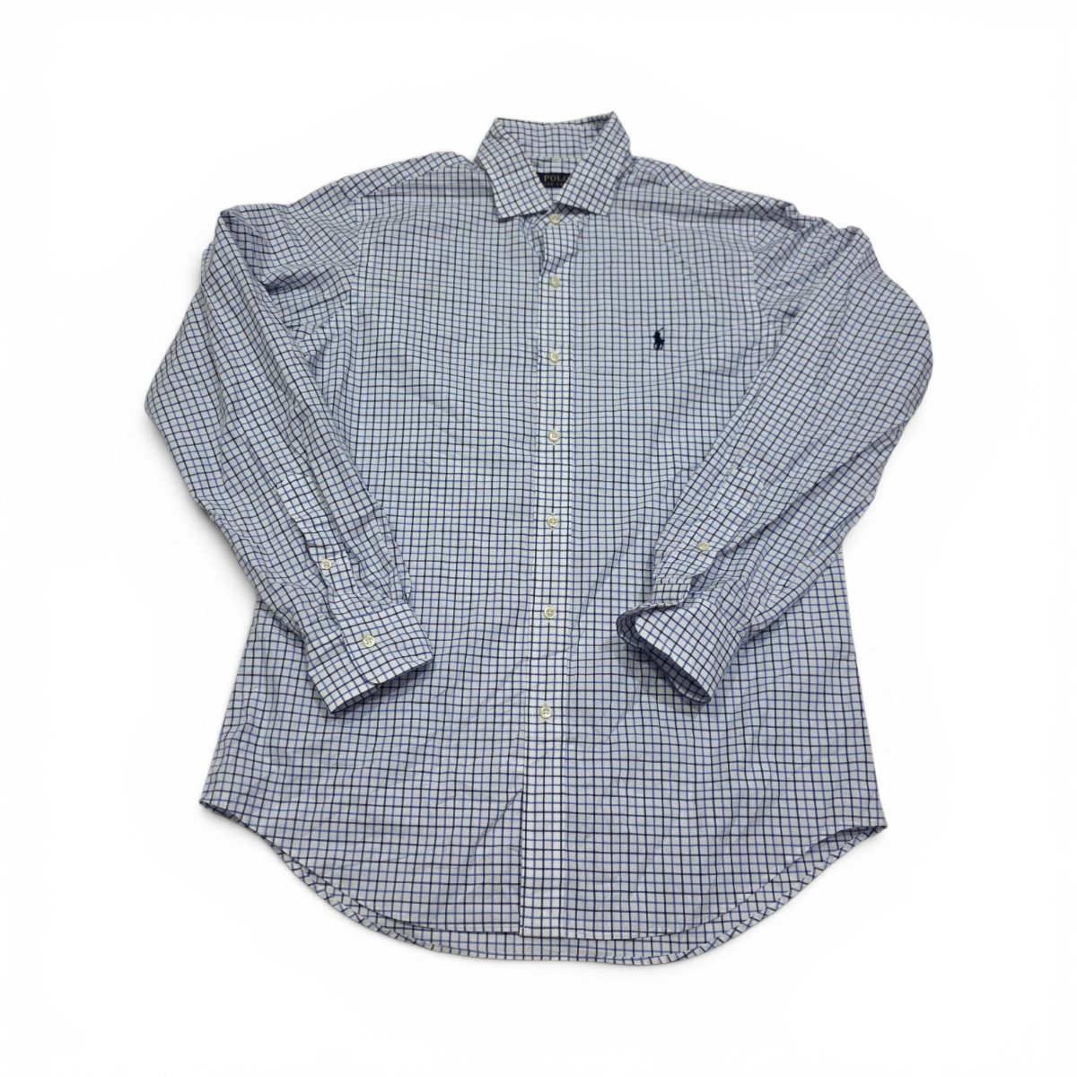 Camisa Ralph Lauren Mediana M Cuadro Blanco