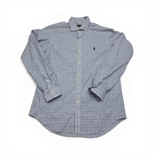 Camisa Ralph Lauren Mediana M Cuadro Blanco