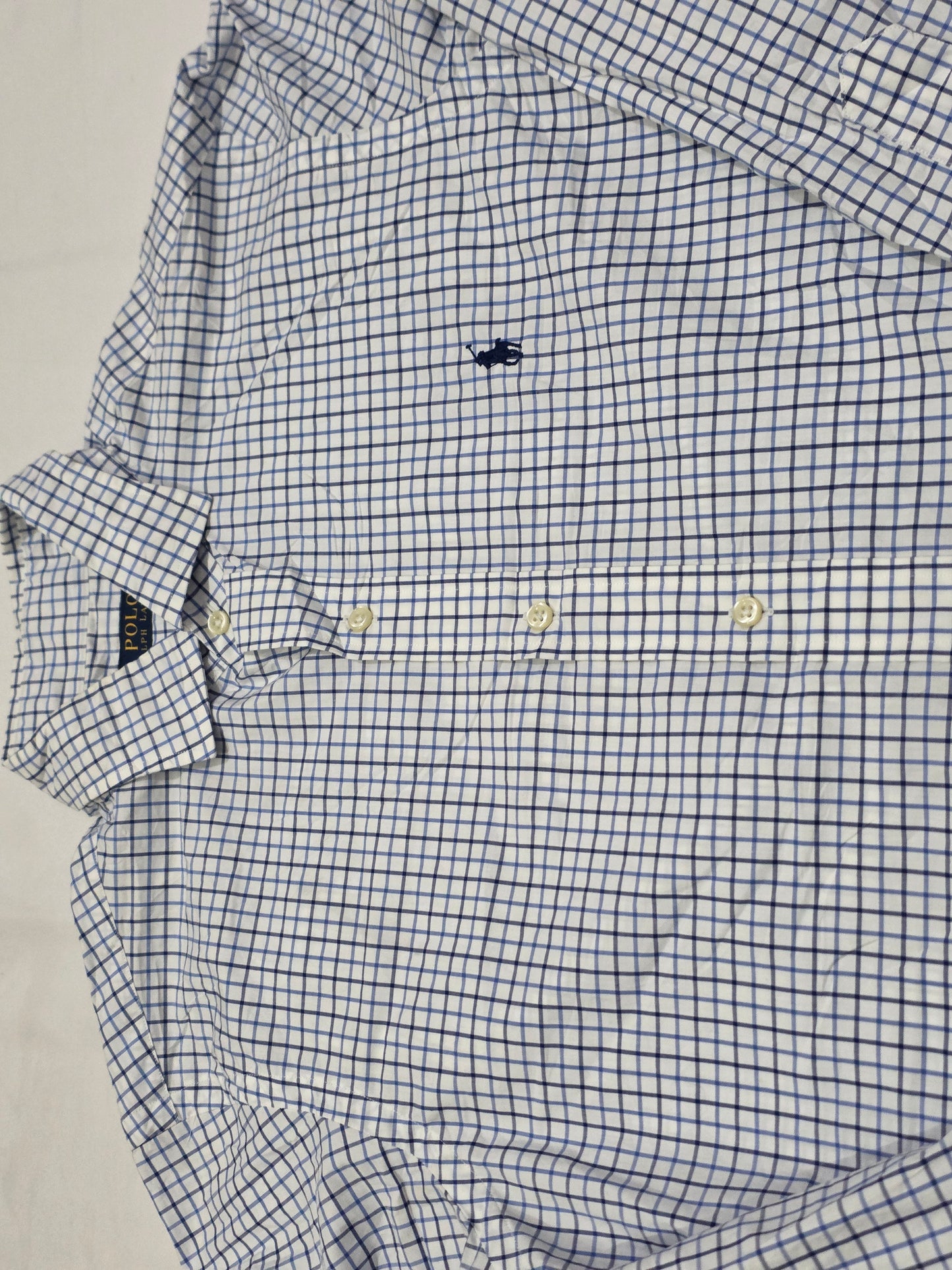 Camisa Ralph Lauren Mediana M Cuadro Blanco