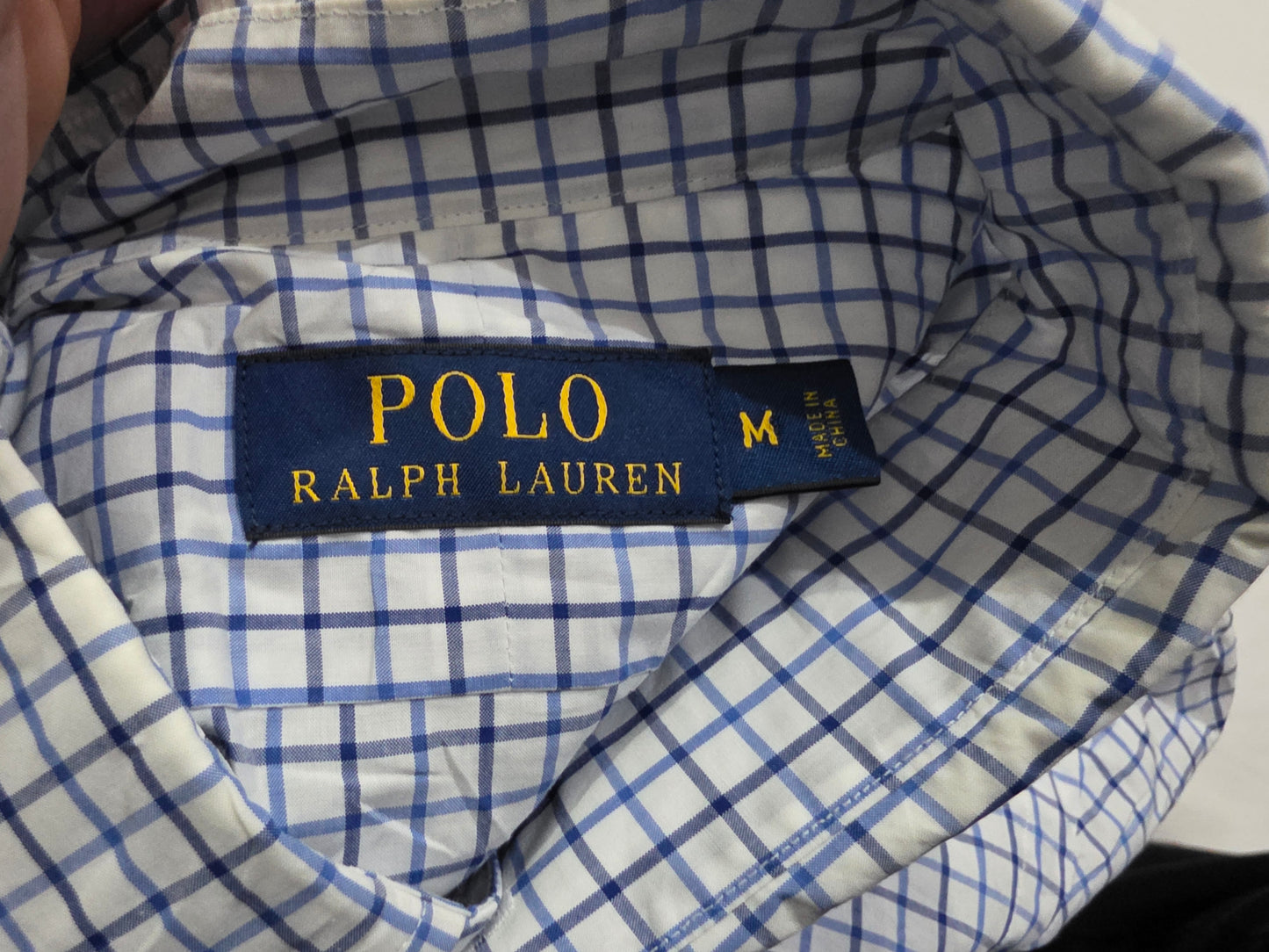 Camisa Ralph Lauren Mediana M Cuadro Blanco
