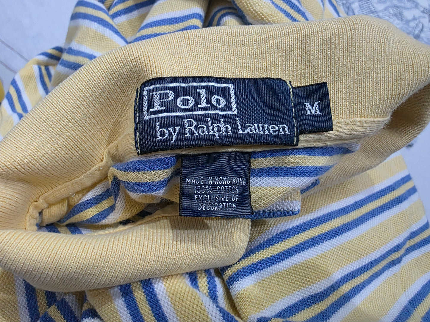 Playera Polo Ralph Lauren Mediana M Amarillo Linea Azul