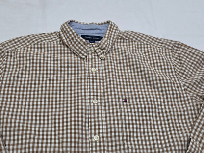 Camisa Tommy Hilfiger Mediana M Cuadro Cafe