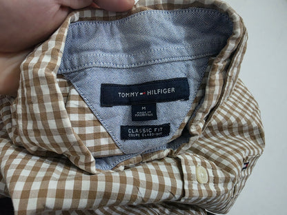 Camisa Tommy Hilfiger Mediana M Cuadro Cafe