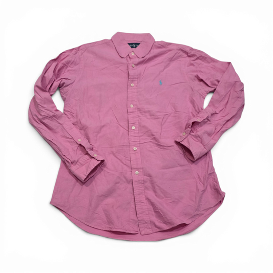 Camisa Ralph Lauren Mediana M Rosa Pony Azul