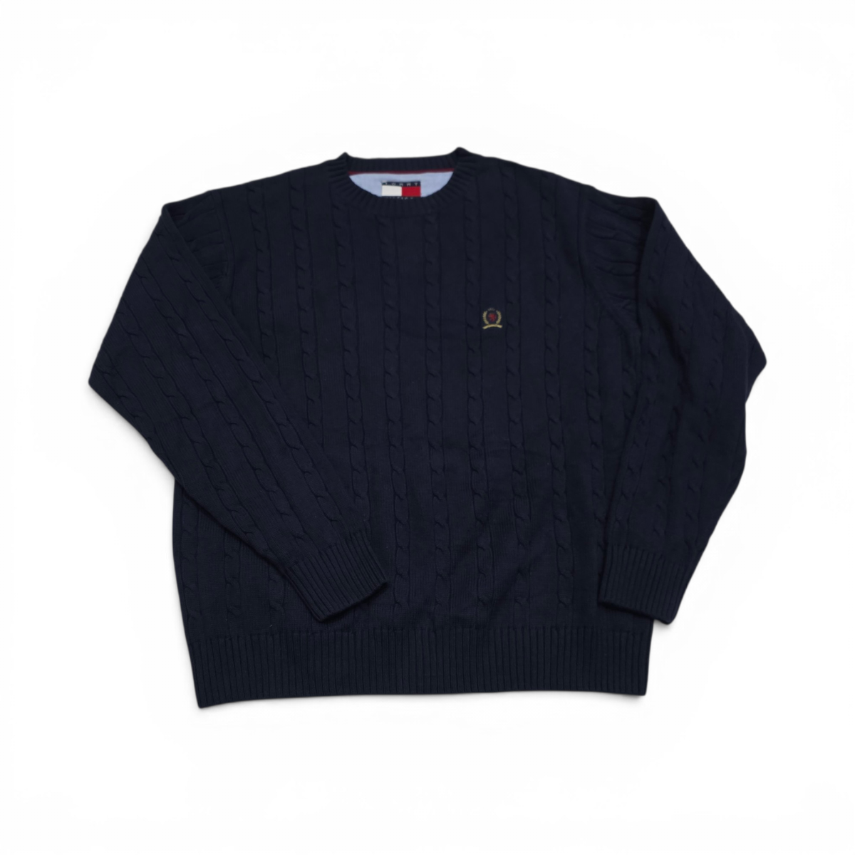 Sueter Vintage Tommy Hilfiger Mediana M Azul Tejido